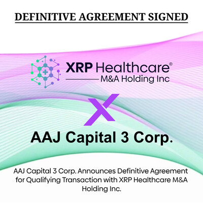 XRP Healthcare - AAJ Capital 3 Corp. Announces Definitive Agreement for Qualifying Transaction with XRP Healthcare M&amp;A Holding Inc.